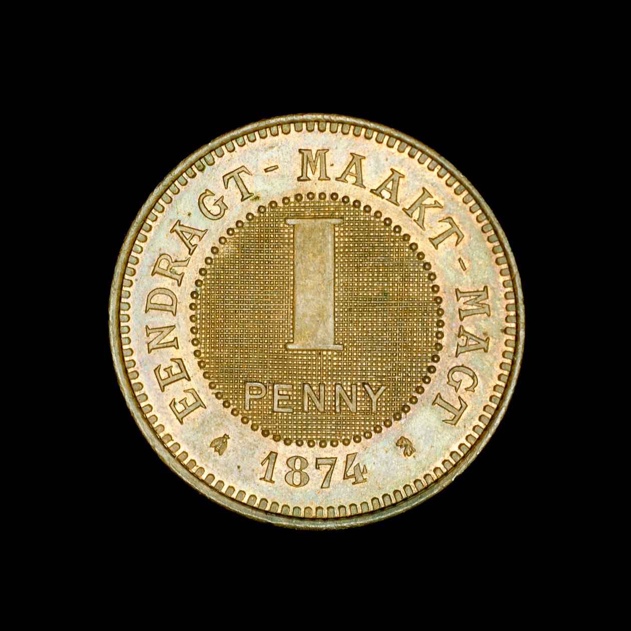 南アフリカの1ペニー硬貨 作： 不明