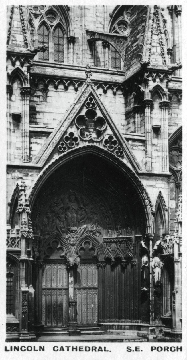 サウスイーストポーチ、リンカーン大聖堂、c1920s 作： 不明