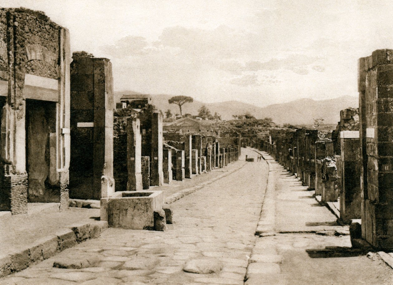 Strada dell Abbondanza、ポンペイ、イタリア、c1900s 作： 不明