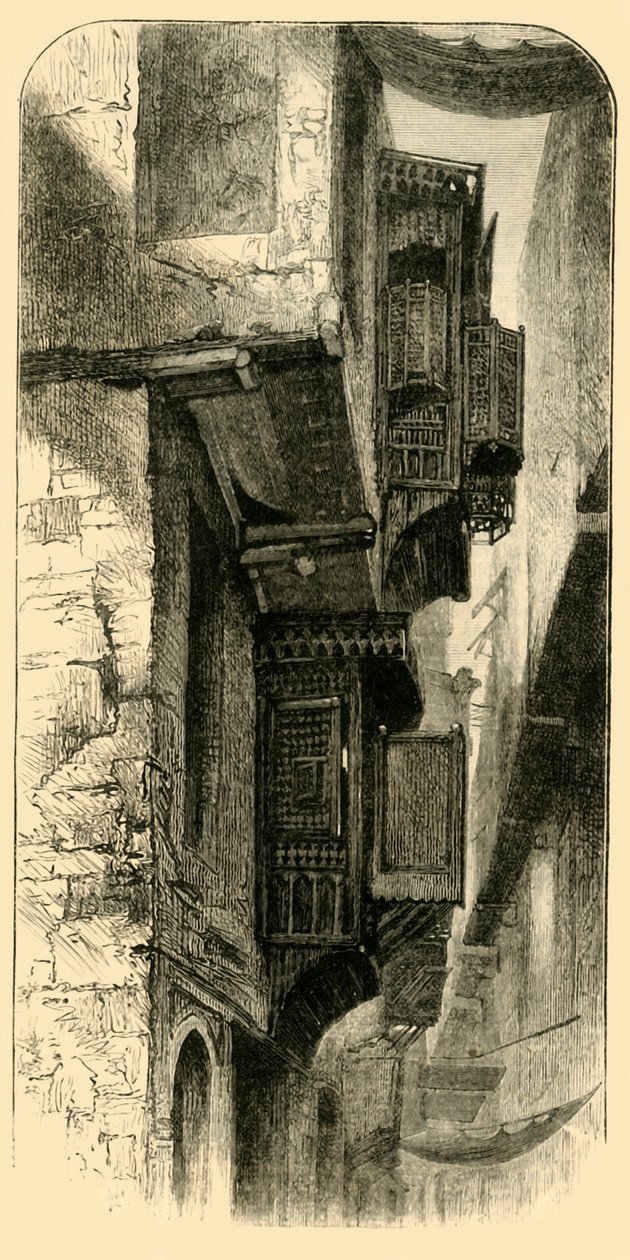 カイロの通り、1881年。 作： 不明