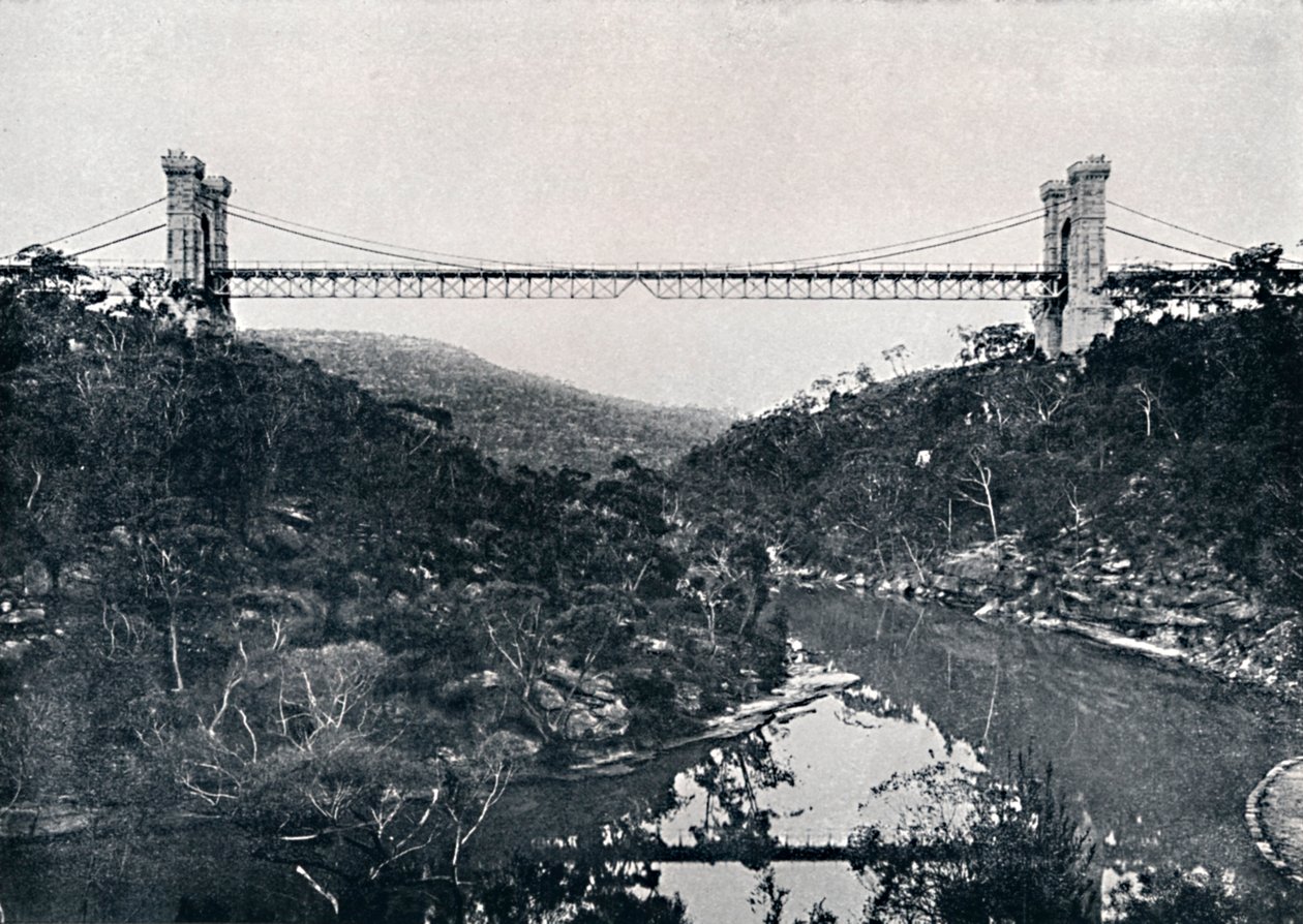 吊り橋、ミドルハーバー、c1900。 作： 不明