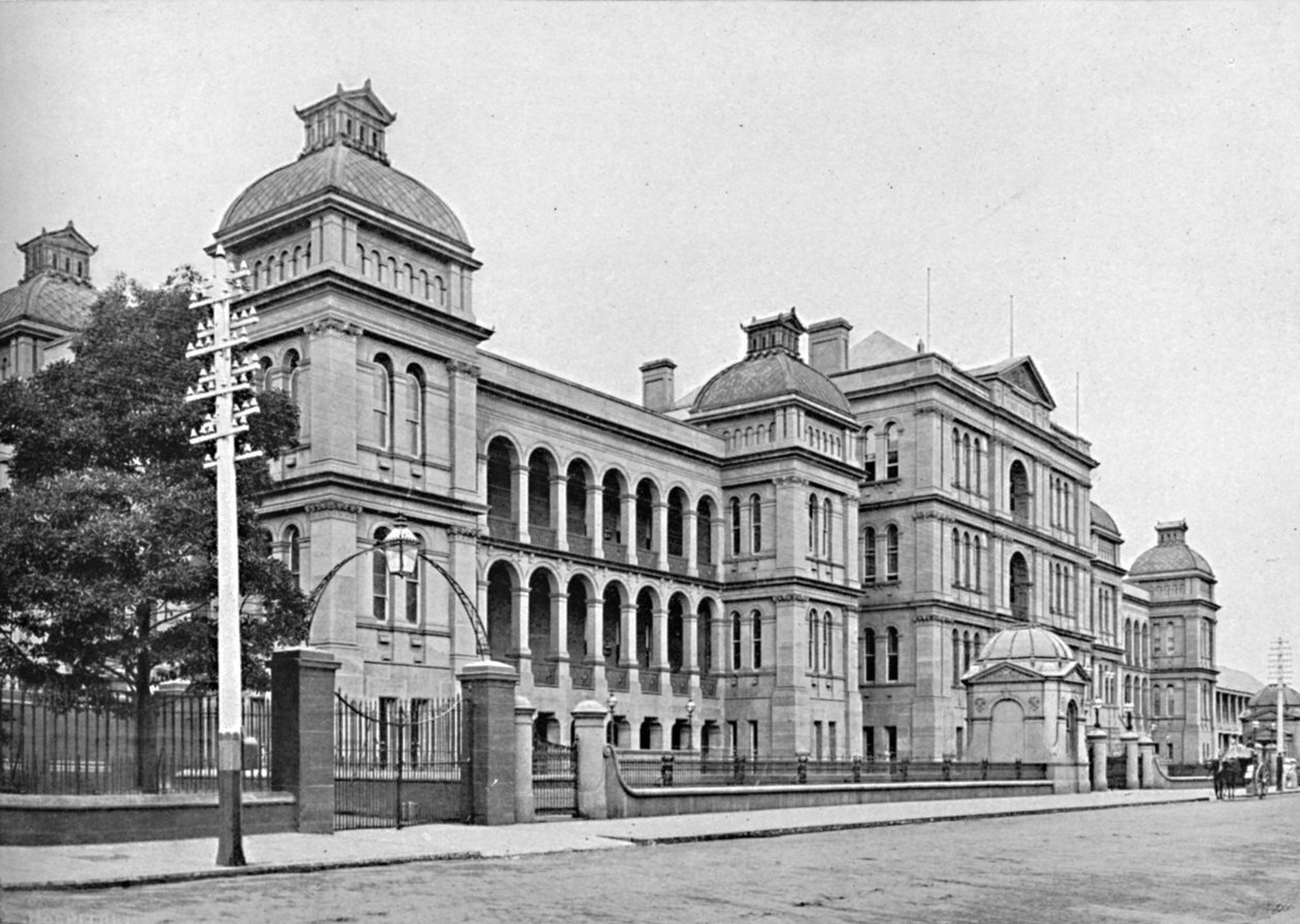 シドニー病院、マッコーリーストリート、c1900。 作： 不明