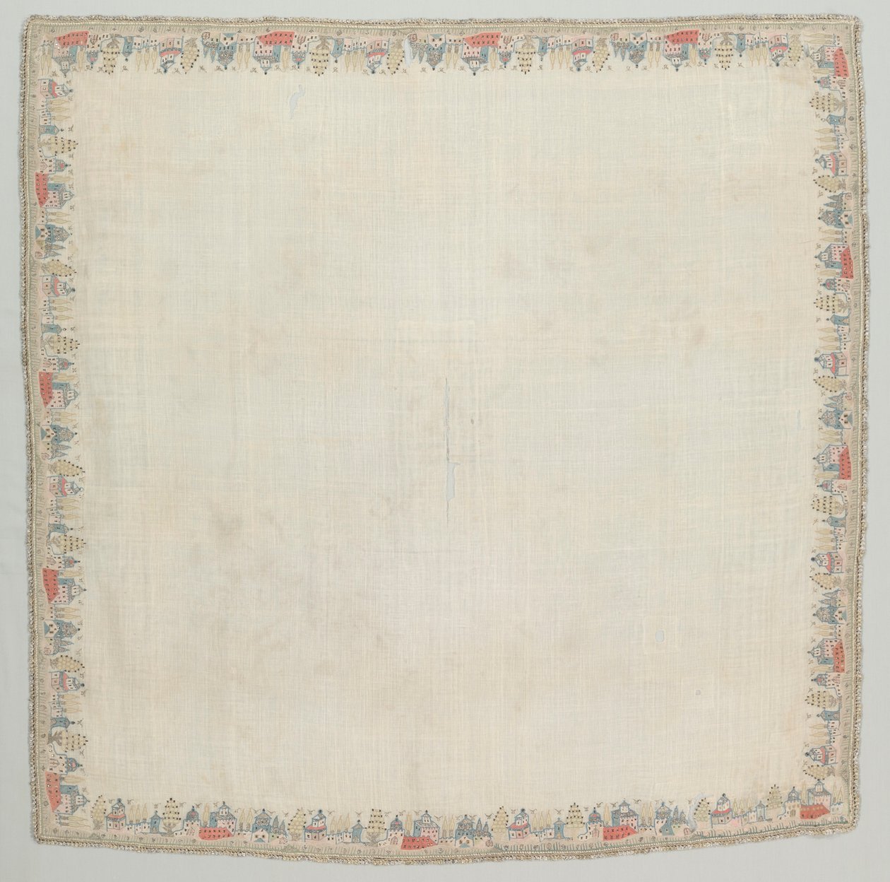 テーブルクロス、c。 1775-1825。 作： 不明