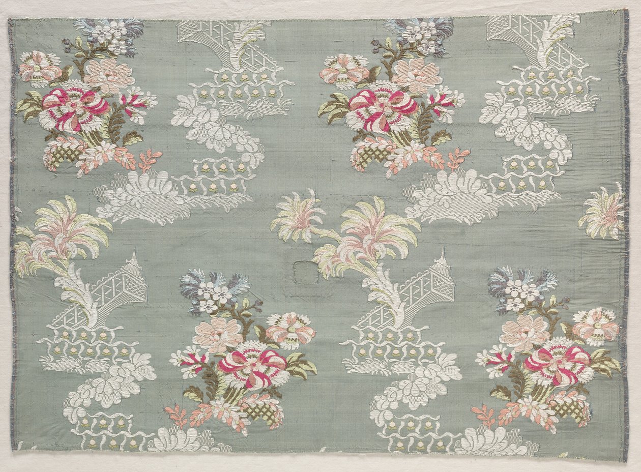 タフタ、ブロケード、c。 1750。 作： 不明