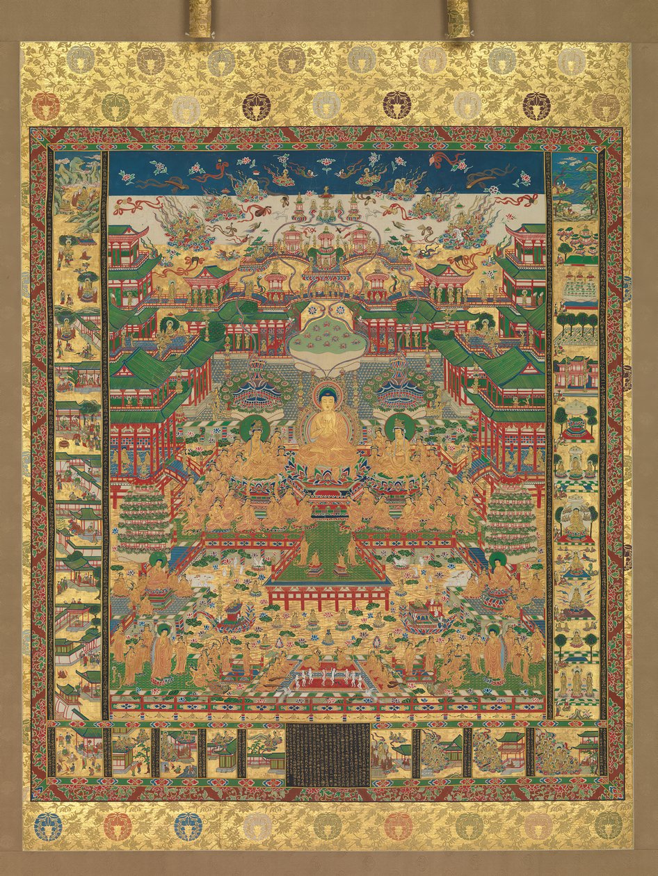 当麻曼荼羅、1750年。 作： 不明