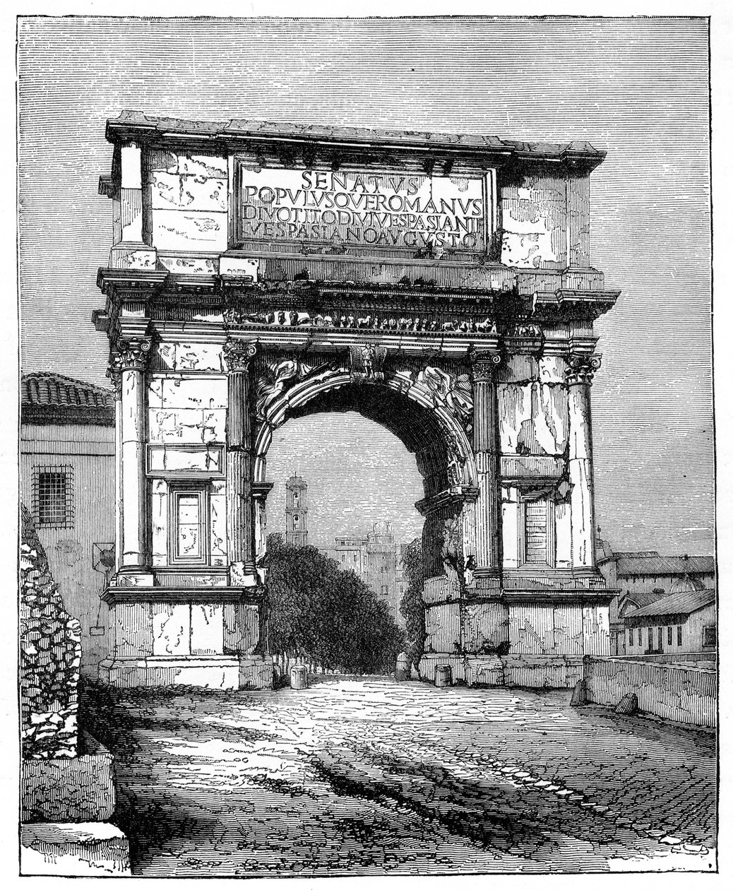 タイタスのアーチ、ローマ、イタリア、1882 作： 不明