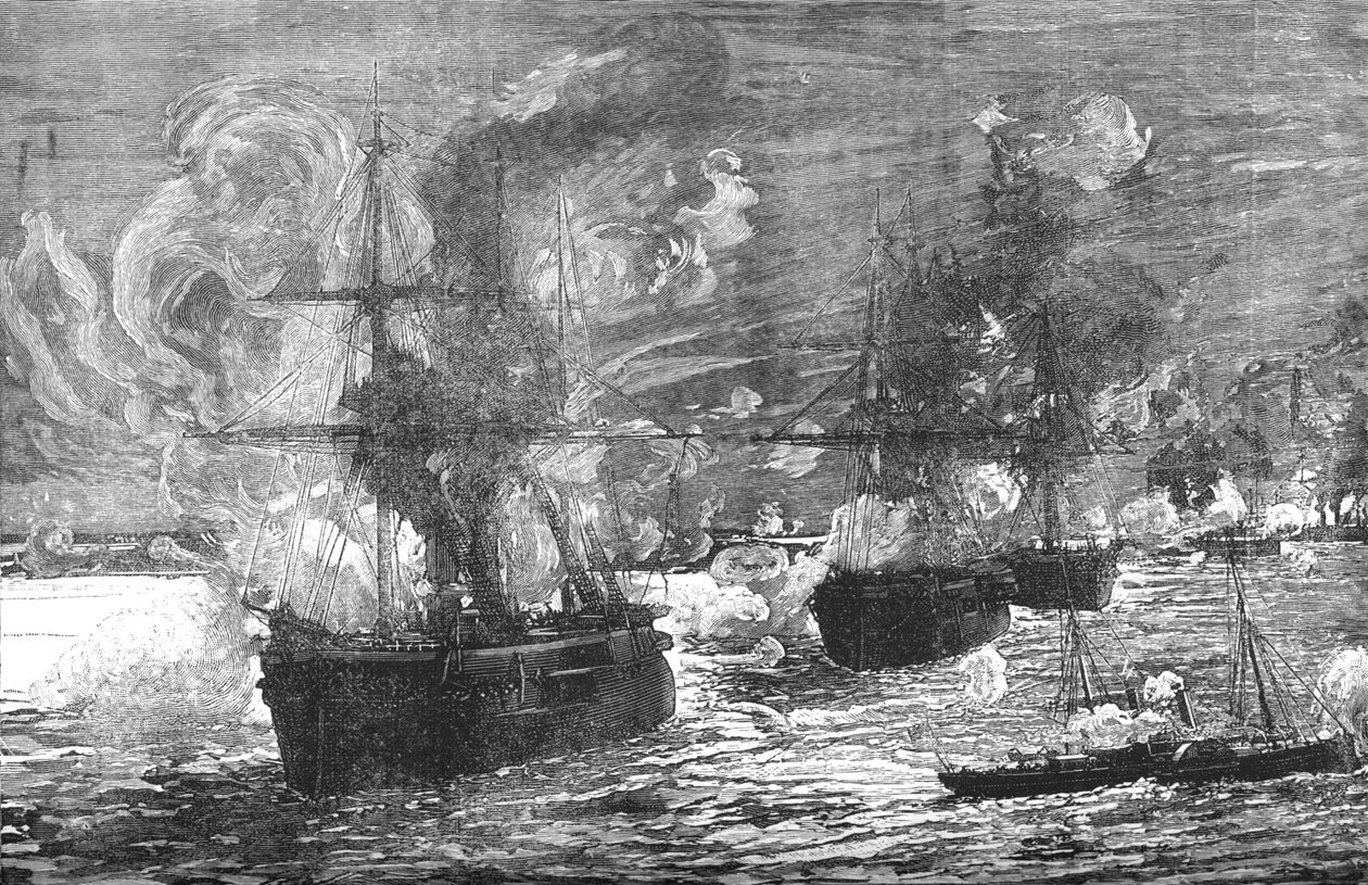 アレクサンドリアの砲撃、1882年、c1882-85 作： 不明