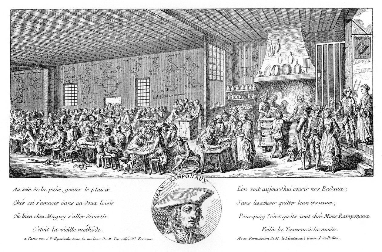 ランポノーのキャバレー、1885 作： 不明