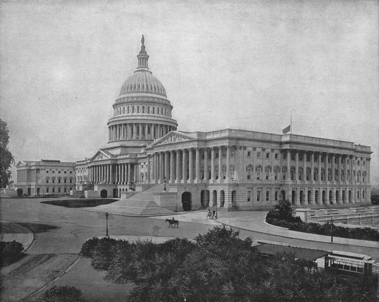 国会議事堂、ワシントンDC、米国、c1900。 作： 不明