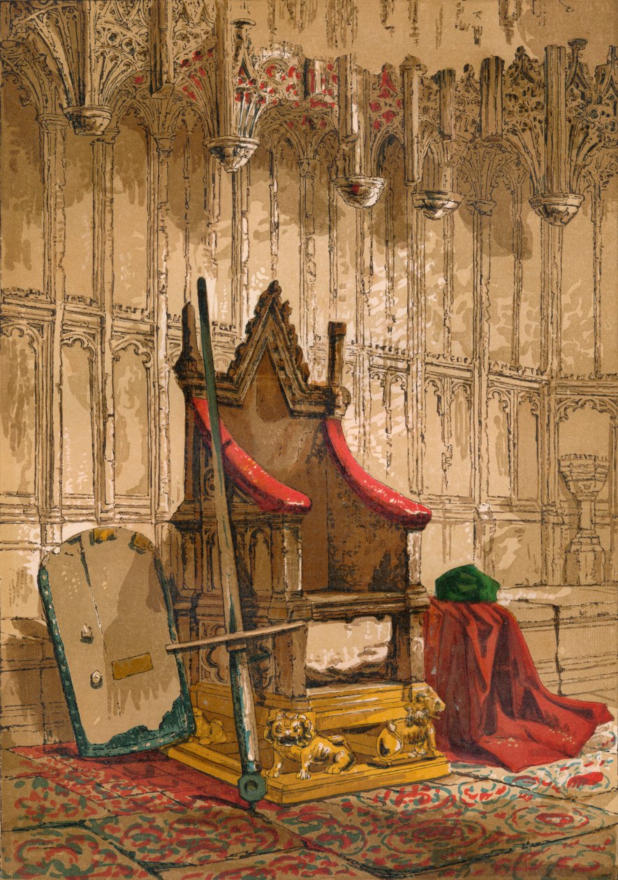 戴冠式の椅子、c1845、1864 作： 不明