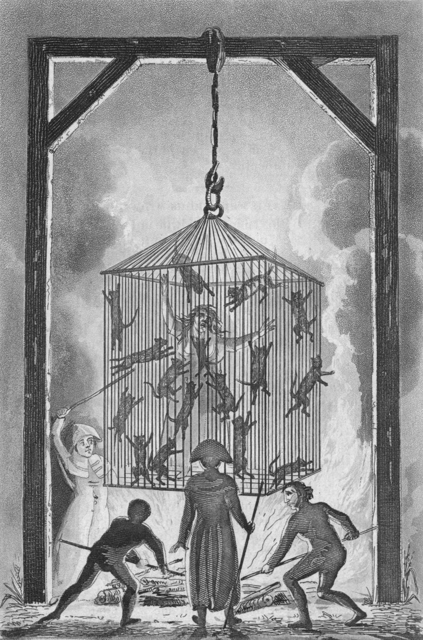 フランスの助産師、ルイーザ・マブリーの処刑。 作： 不明