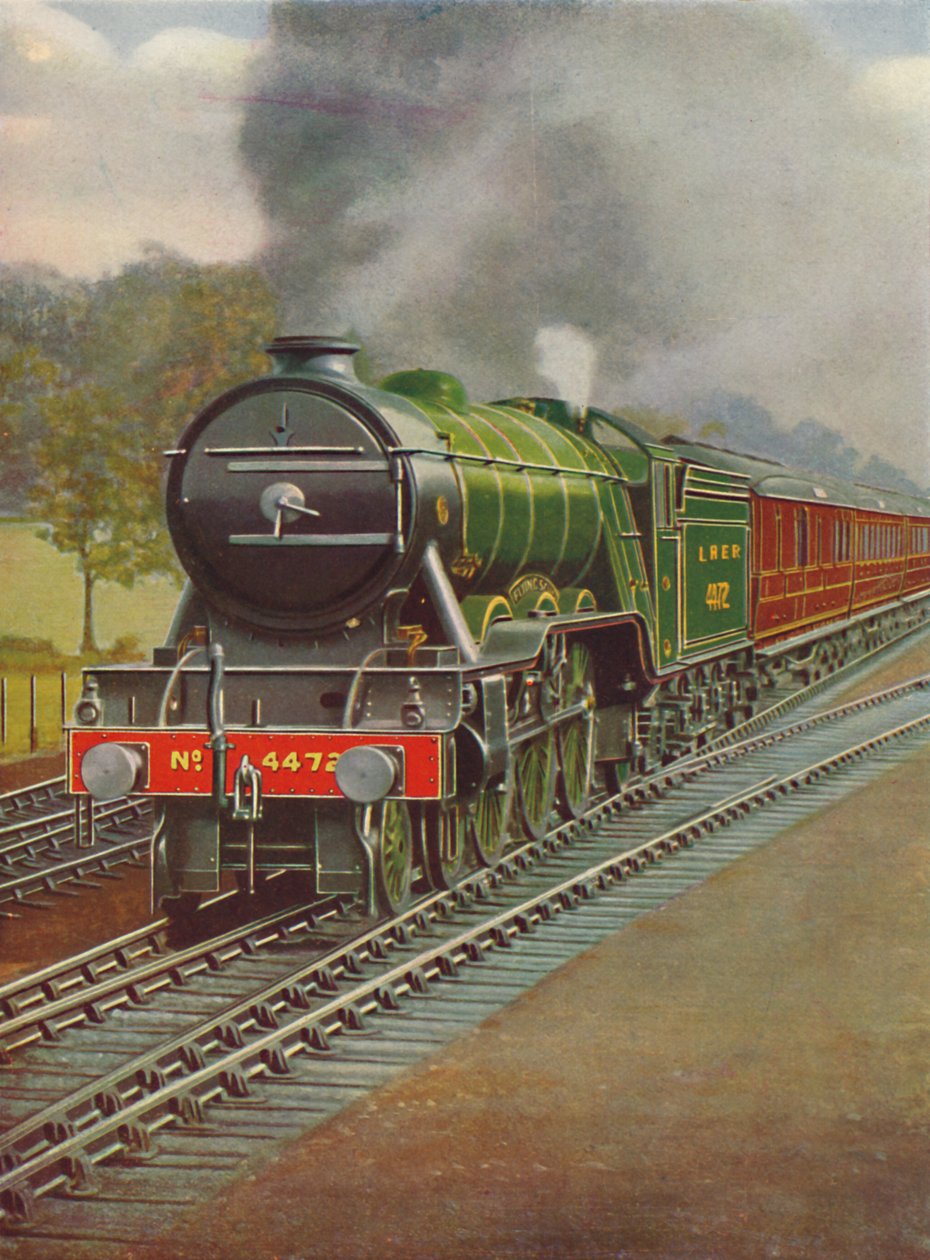フライングスコッツマン、ハドリーウッドを通過、LNER、1926年 作： 不明