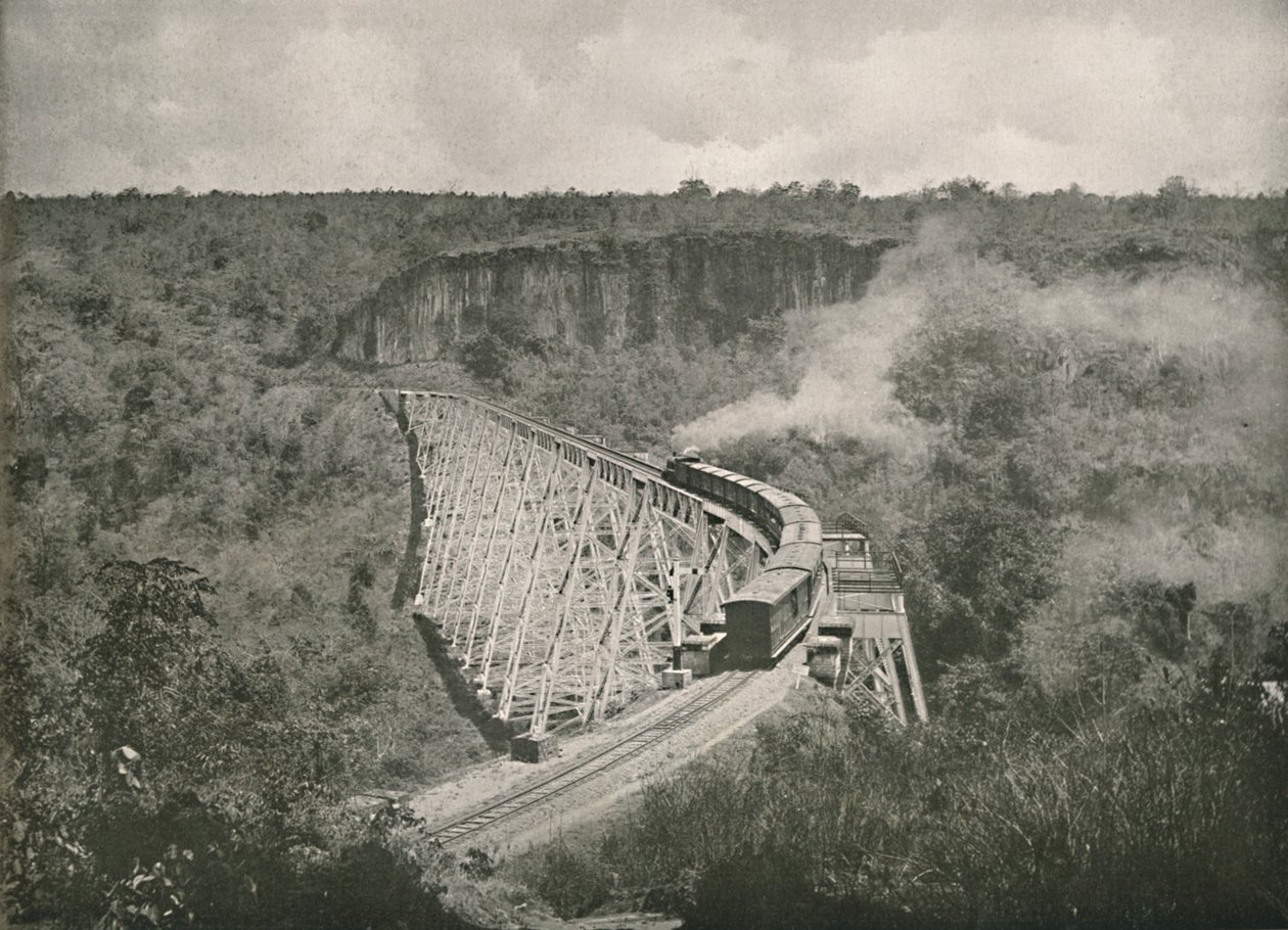 Gokteik渓谷と鉄道橋、1900年。 作： 不明