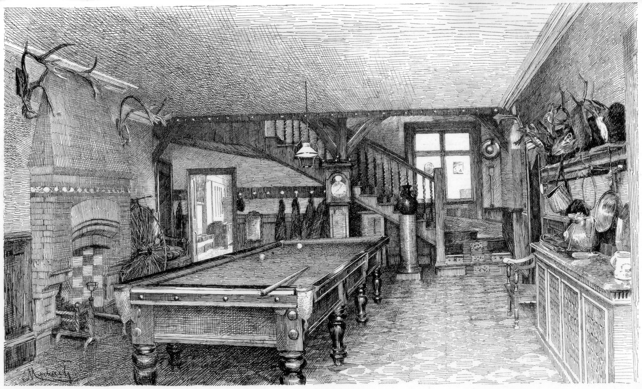 シルバーベックのホール、c1880-1882 作： 不明