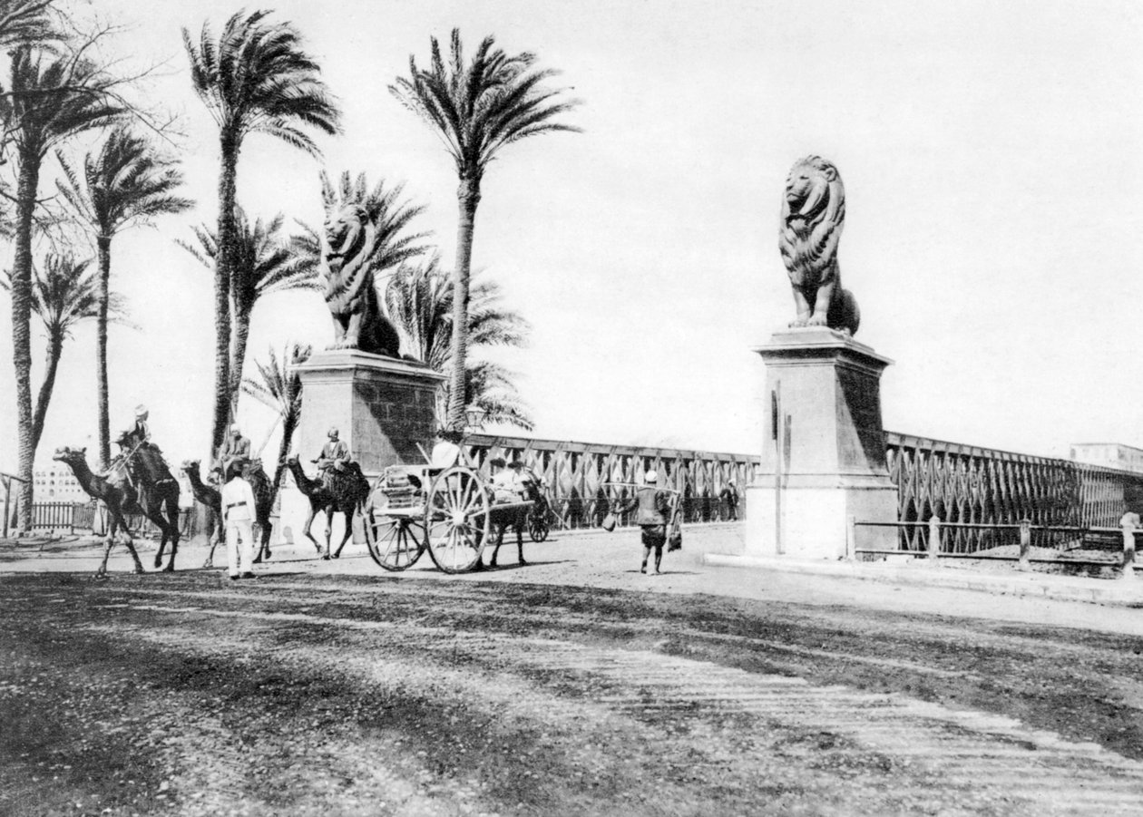 カスルエルナイル橋、カイロ、エジプト、c1920年代 作： 不明