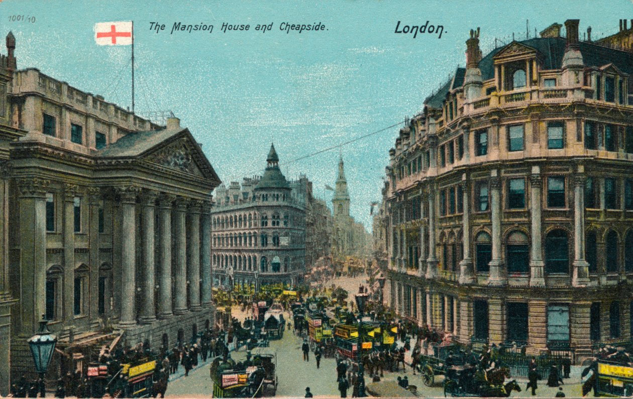 ザマンションハウスアンドチープサイド、ロンドン、c1910 作： 不明