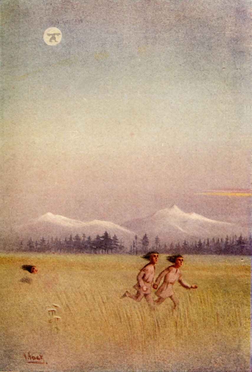 「追跡する頭」、1914年。 作： 不明