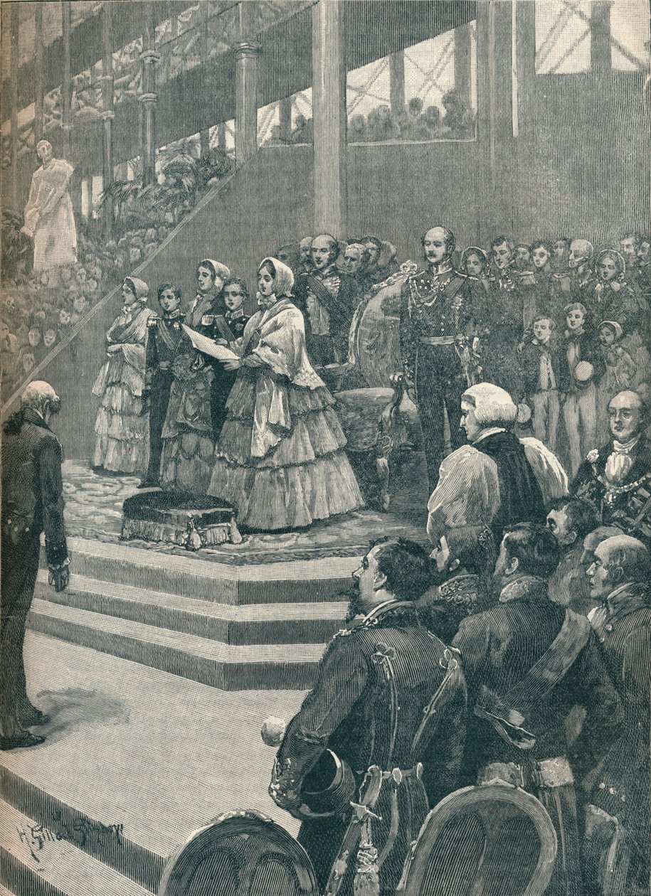 女王がクリスタルパレスをオープン（1906年） 作： 不明