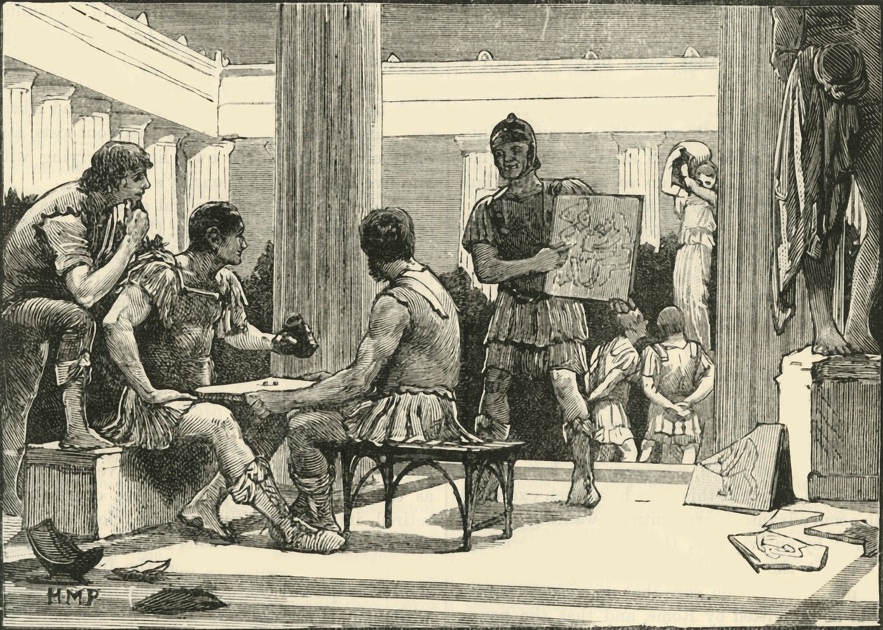 コリントのローマ人、1890年。 作： 不明