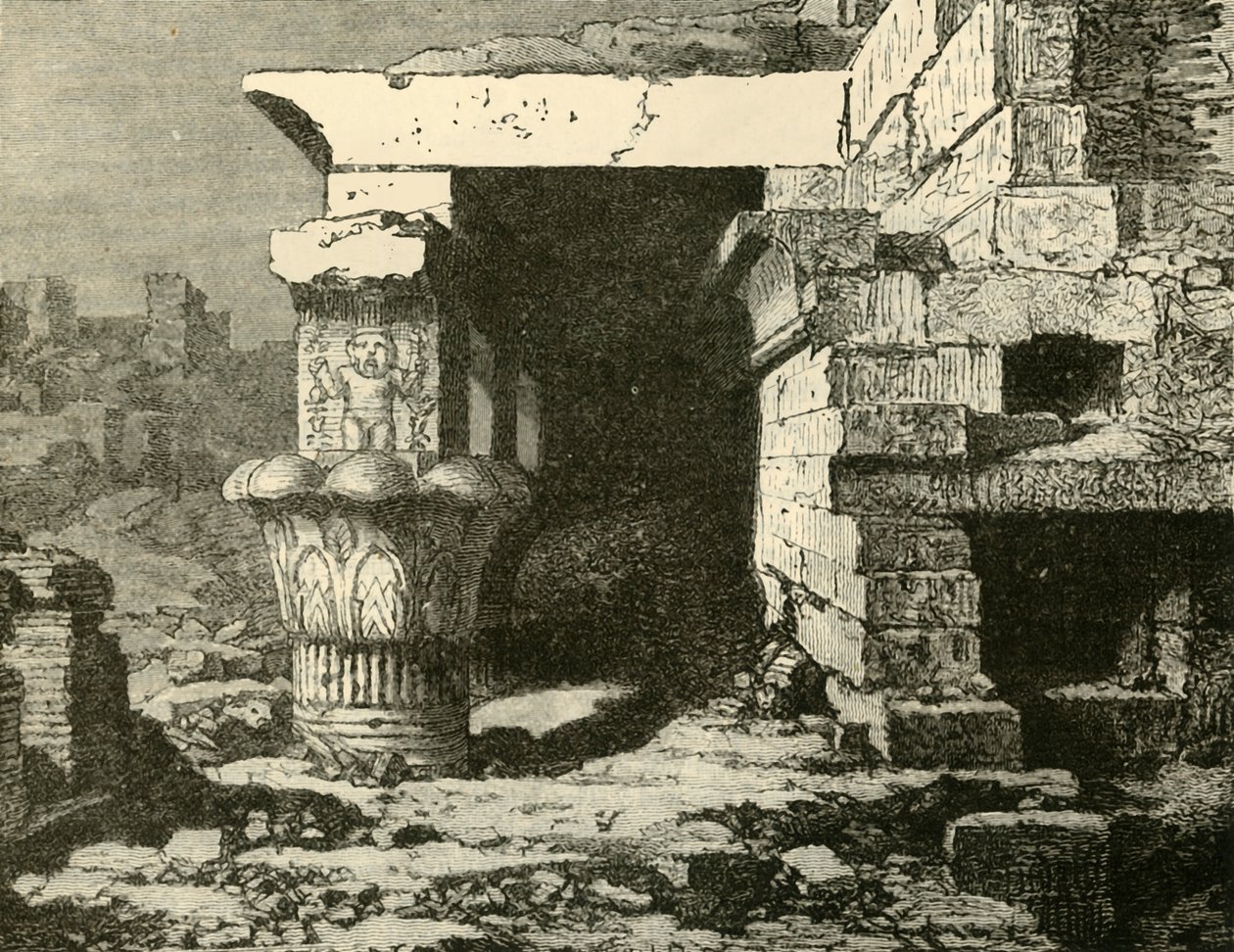 デンデラの遺跡、1890年。 作： 不明