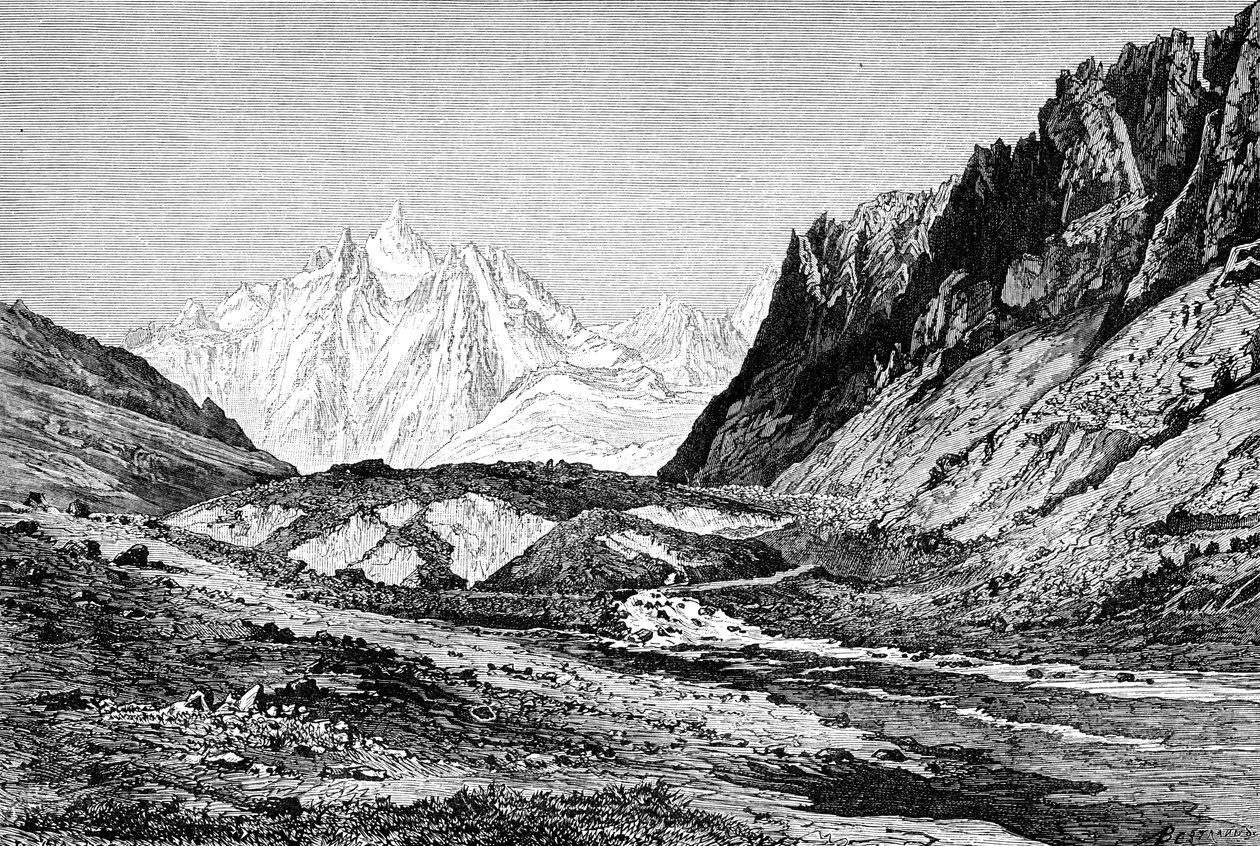 シュロフスキー氷河、ロシア、1895 作： 不明