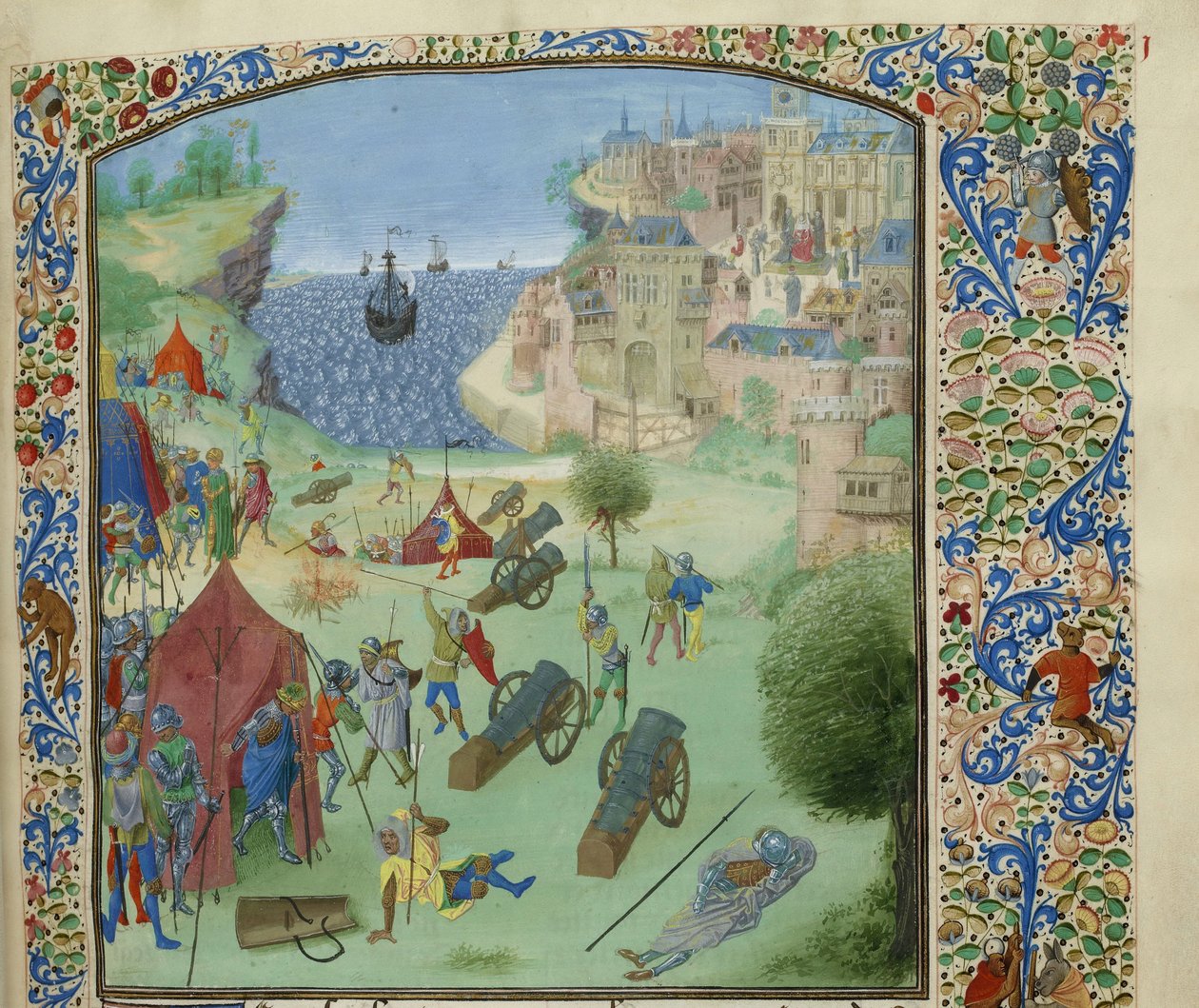 リスボン包囲戦、1384 年、1470～1475 年頃。 作： 不明