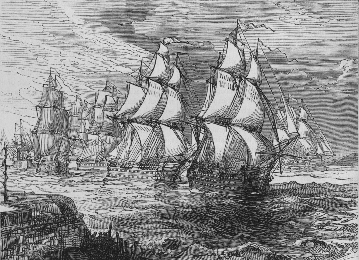 アモイの前の戦隊、c1880 作： 不明