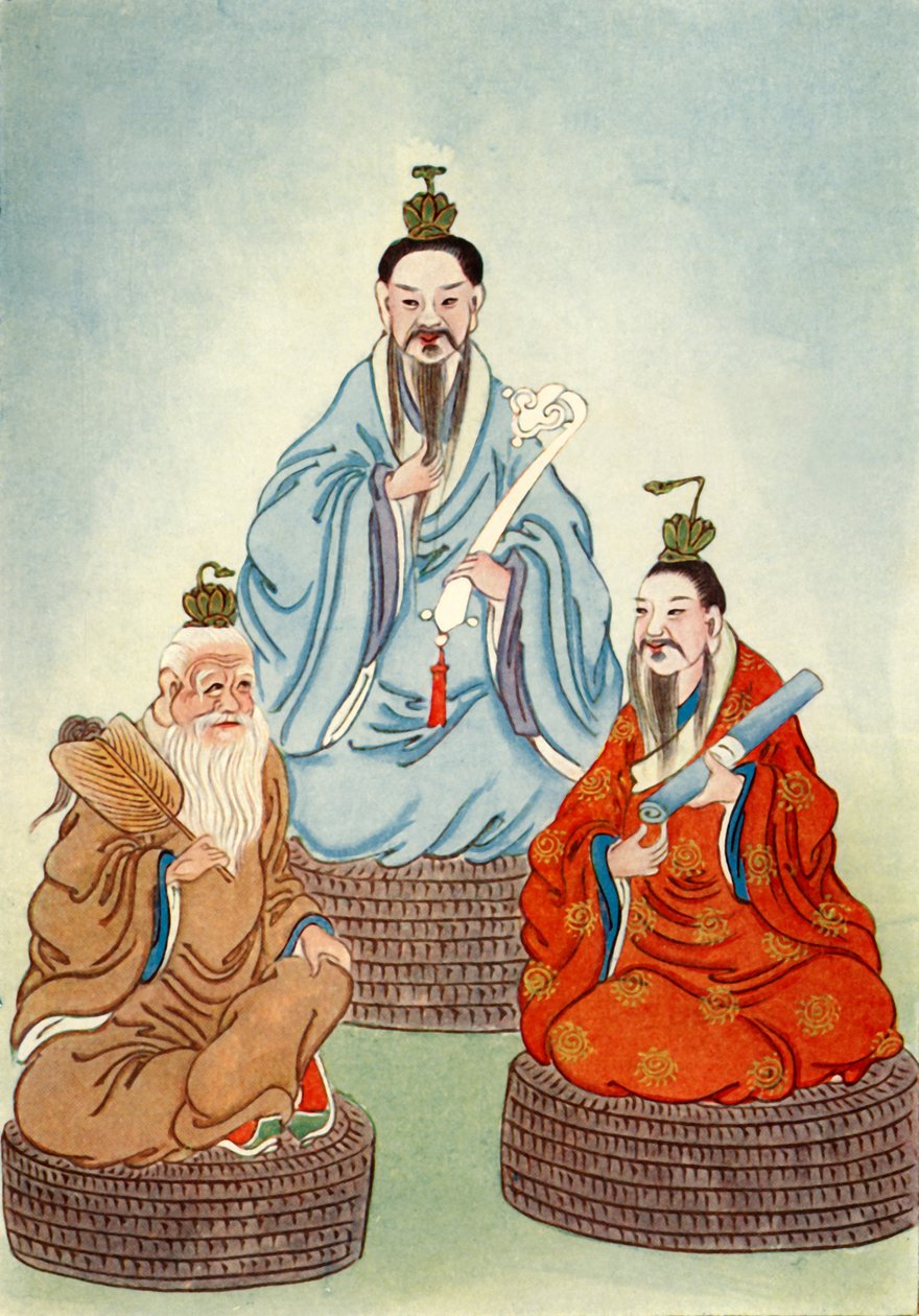「道教のトライアド」、1922 年。 作： 不明