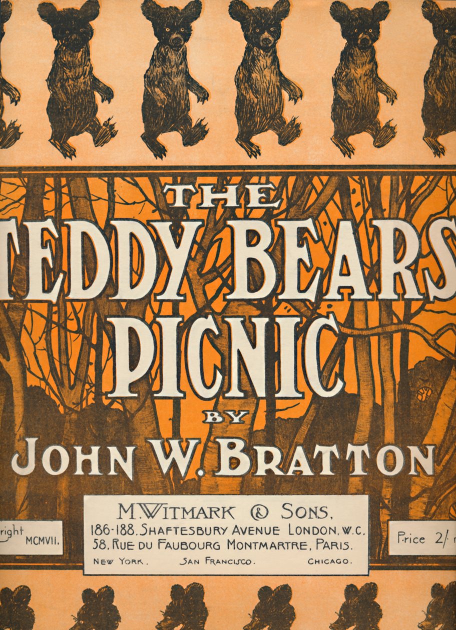 テディベアピクニック、1907年。 作： 不明