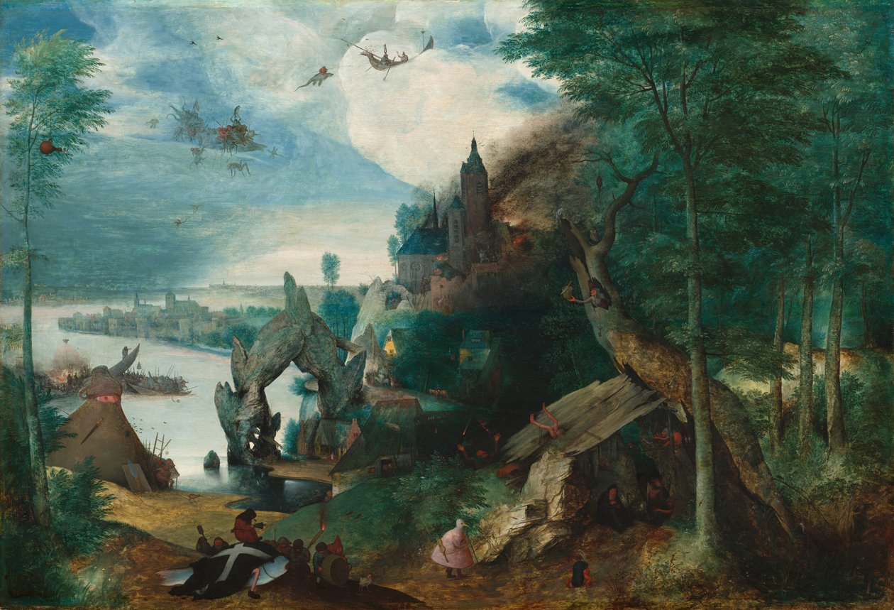 聖アントニウスの誘惑、c。 15501575。 作： 不明