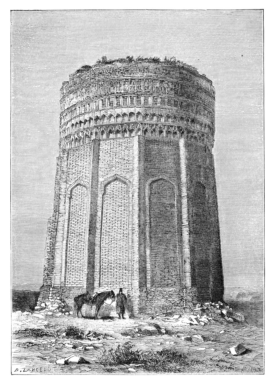 メイマンダンの塔、ペルシャイラン、1895 作： 不明