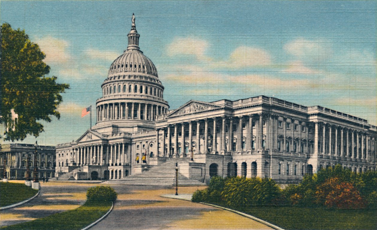 米国議会議事堂、ワシントンDC、c1940年代 作： 不明