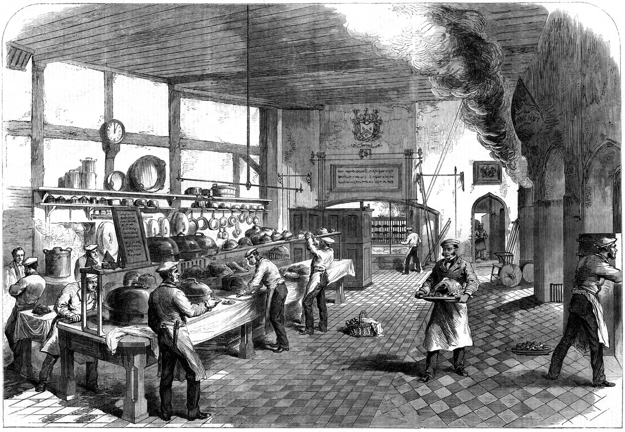 チャーターハウス学校のキッチン、Godalming、サリー、1867 作： 不明