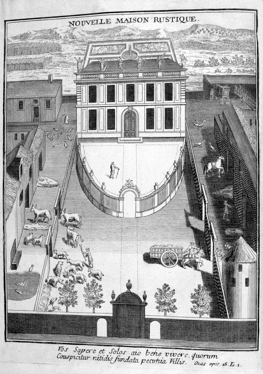 新しい素朴な家、1775 作： 不明