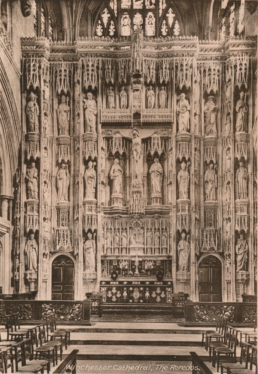 reredos、ウィンチェスター大聖堂、ハンプシャー、20世紀初頭 作： 不明