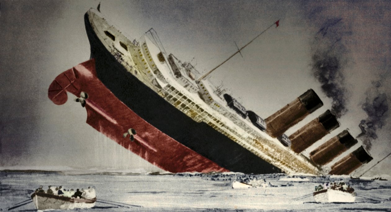 1915年5月7日、ルシタニアの沈没 作： 不明