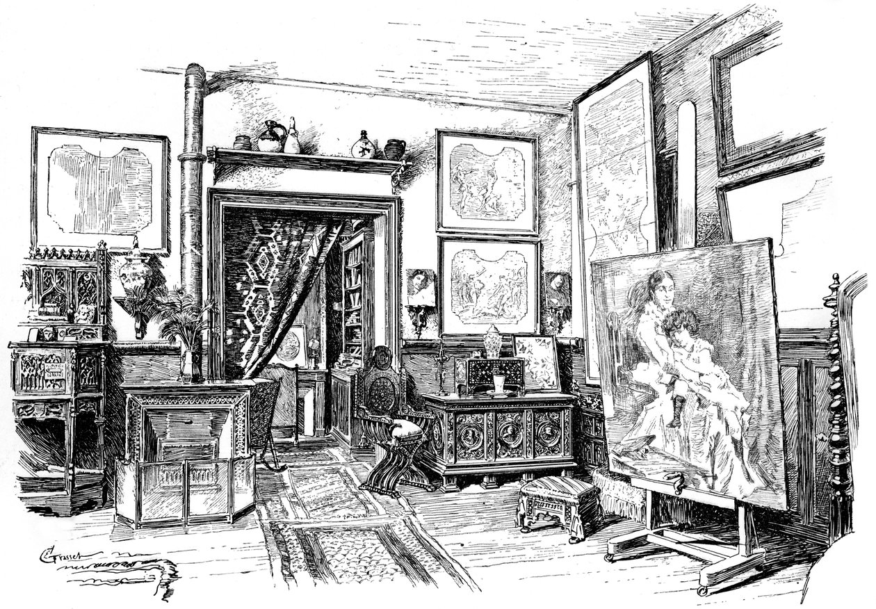 Paul-Jacques-Aime Baudryの小さなスタジオ、c1880-1882 作： 不明
