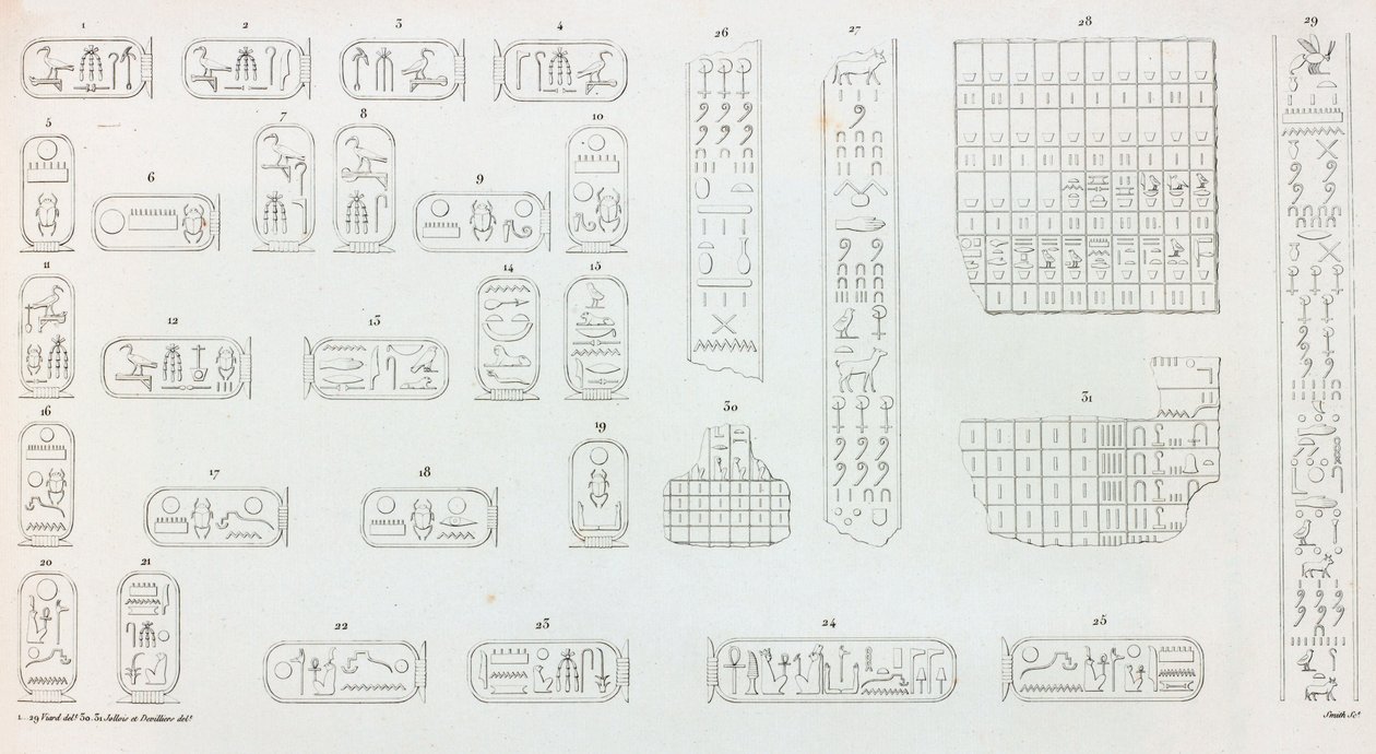 テーベカルナック、ヒエログリフ 作： 不明