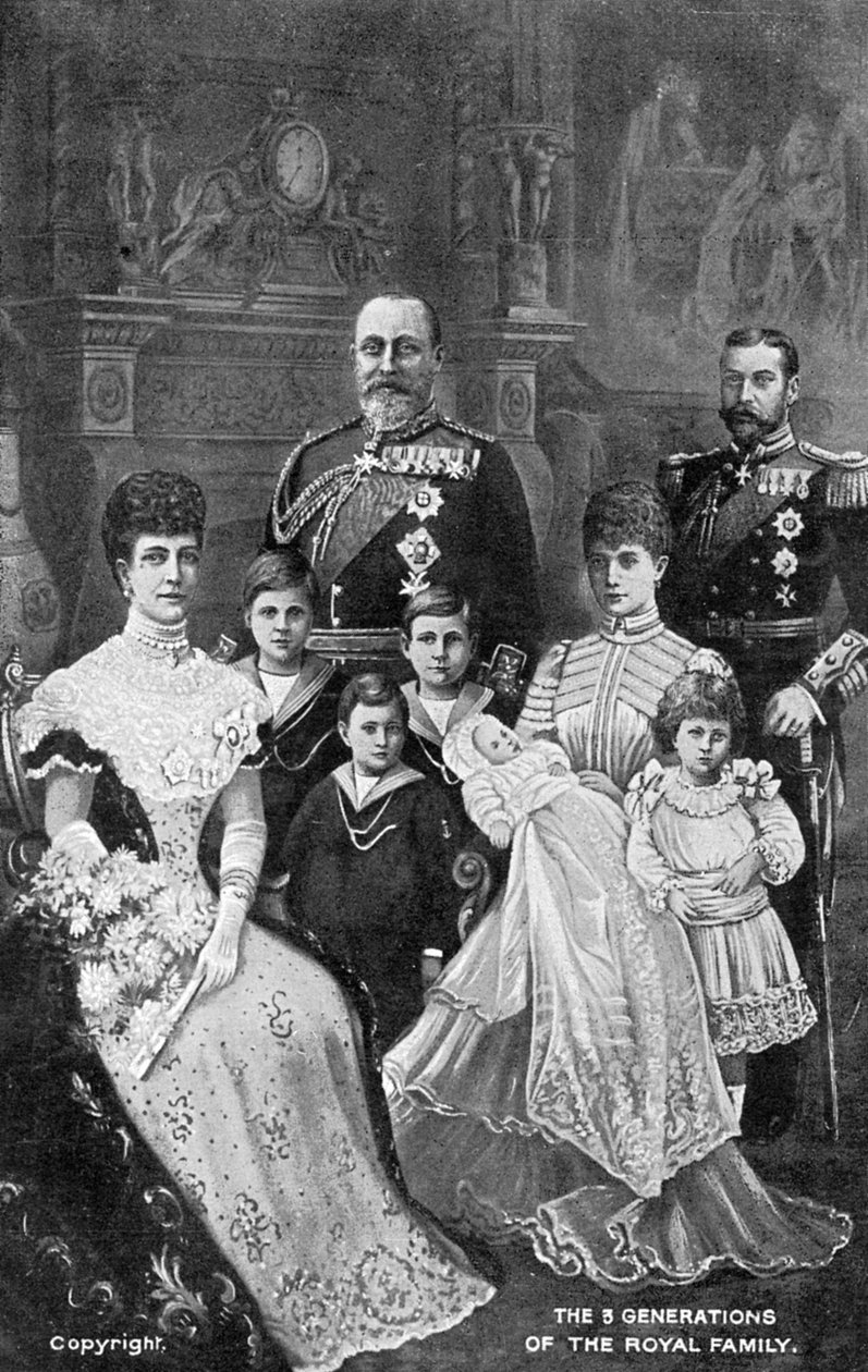 3世代の英国王室、c1903 作： 不明