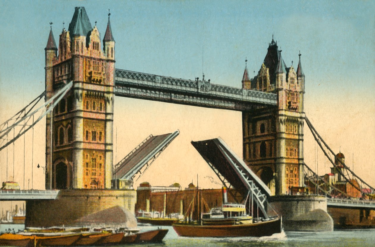 タワーブリッジ、ロンドン、c1910。 作： 不明