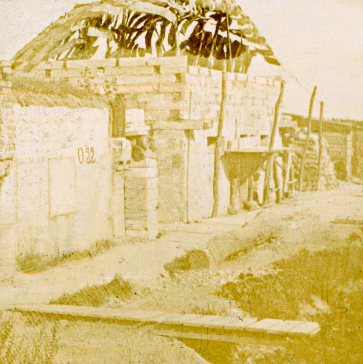 トレンチ、ペルビゼ、フランダース、ベルギー、c1914-c1918 作： 不明