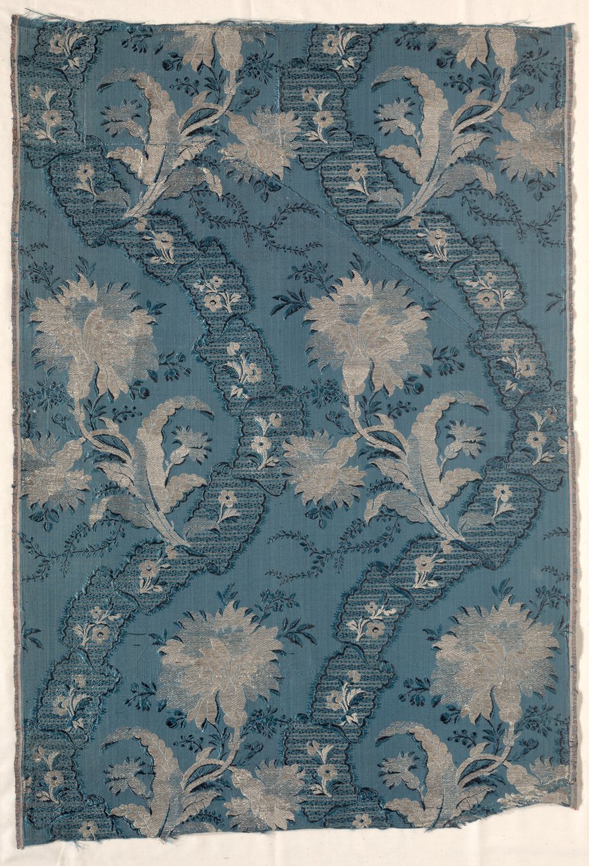 Figured Silkの結合された2つのパネル、1723-1774。 作： 不明