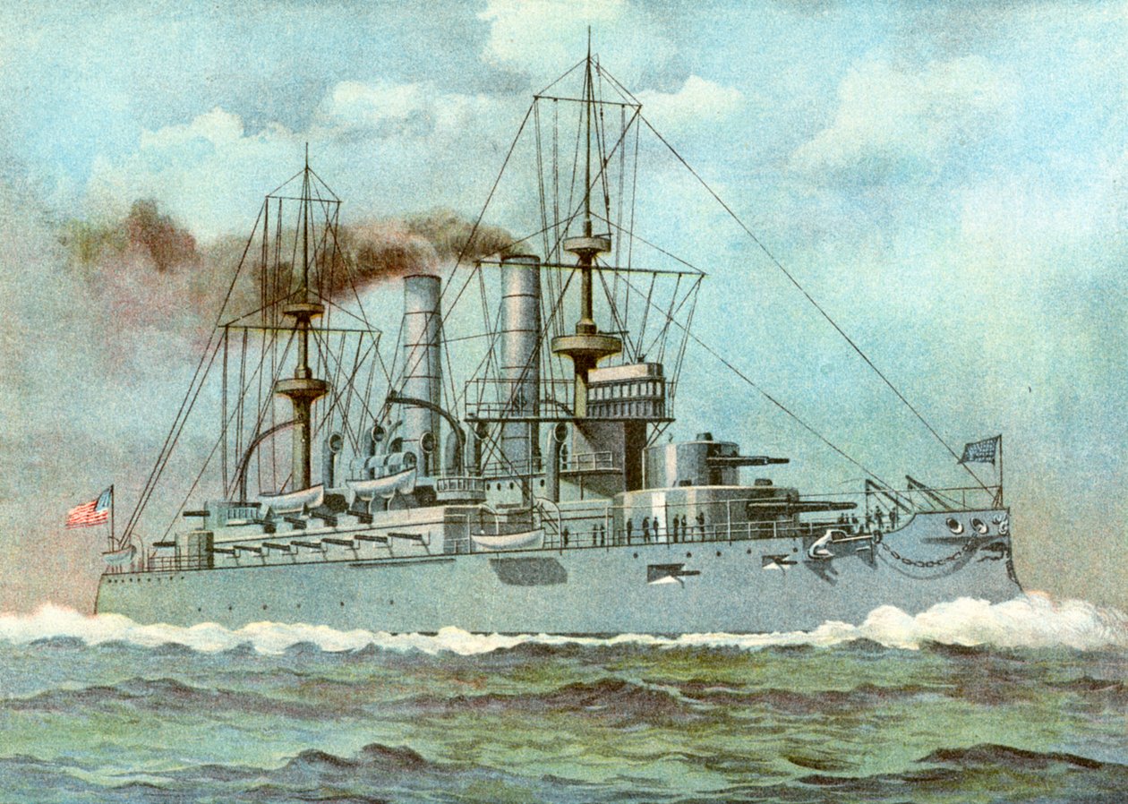 USSカーサージュ、アメリカ戦艦、1898年 作： 不明