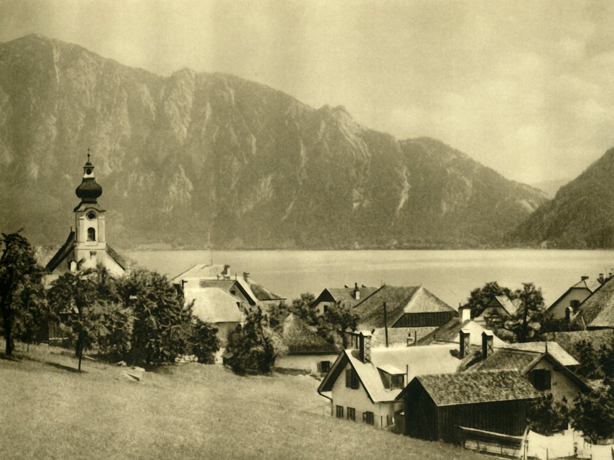 Unterach am Attersee、アッパーオーストリア、c1935。 作： 不明
