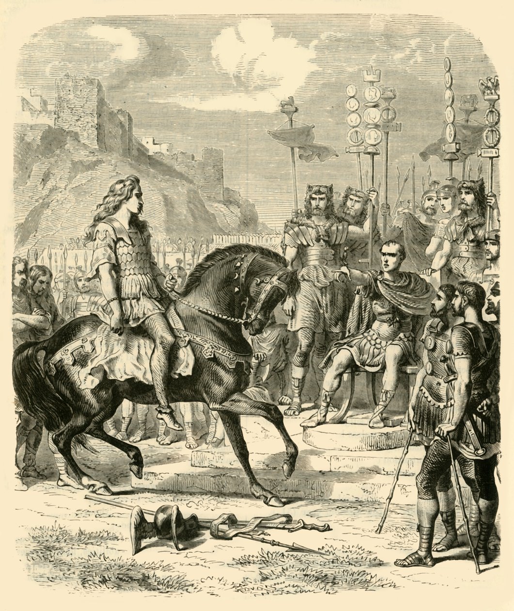 シーザーの前のVercingetorix、1890。 作： 不明