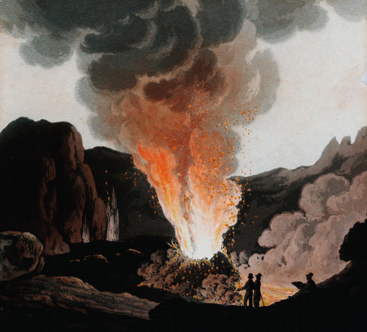 ベスビオ火山噴火、イタリア、c1815 作： 不明