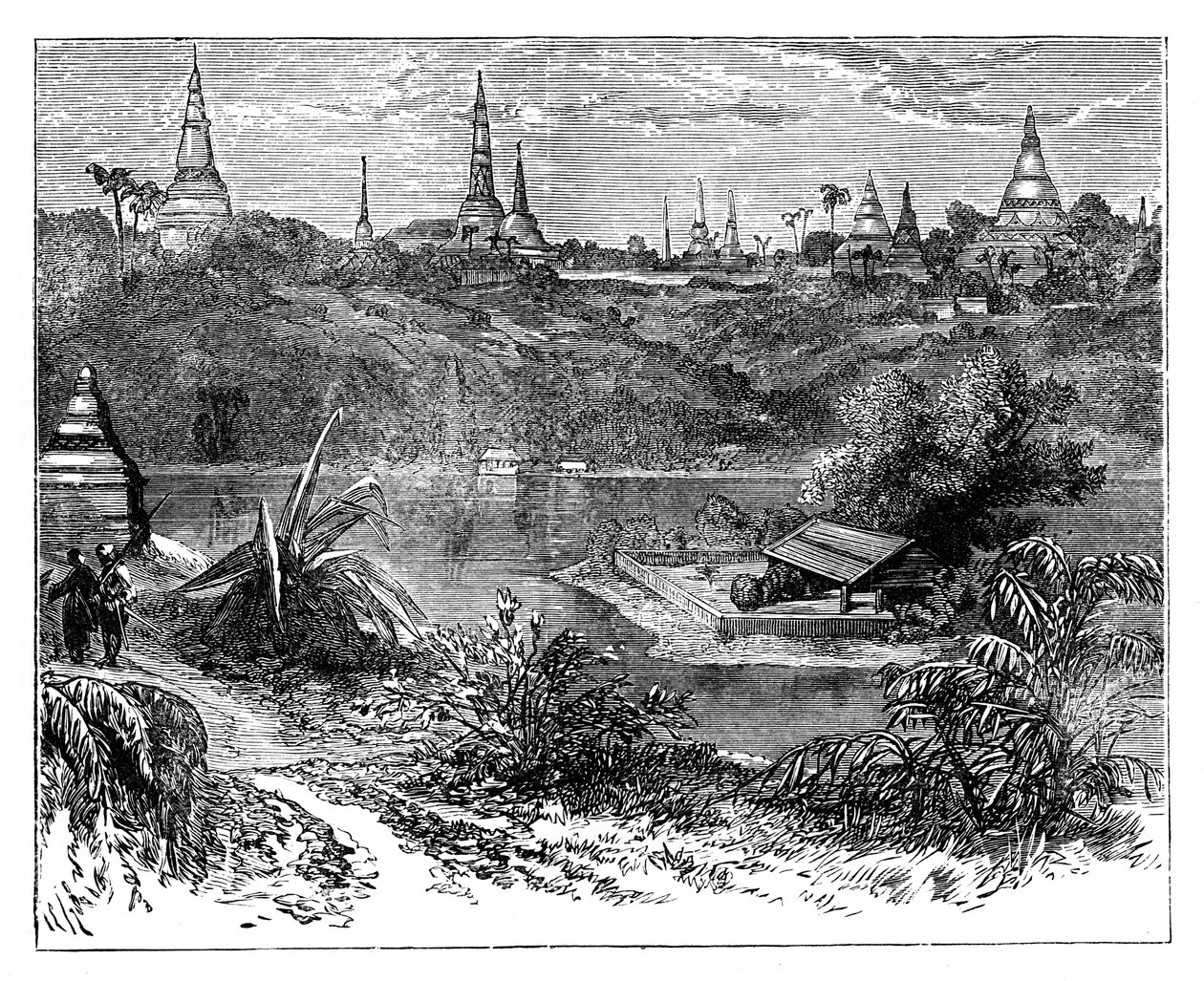 Rangoon、ビルマ、c1888の近くを表示します。 作： 不明