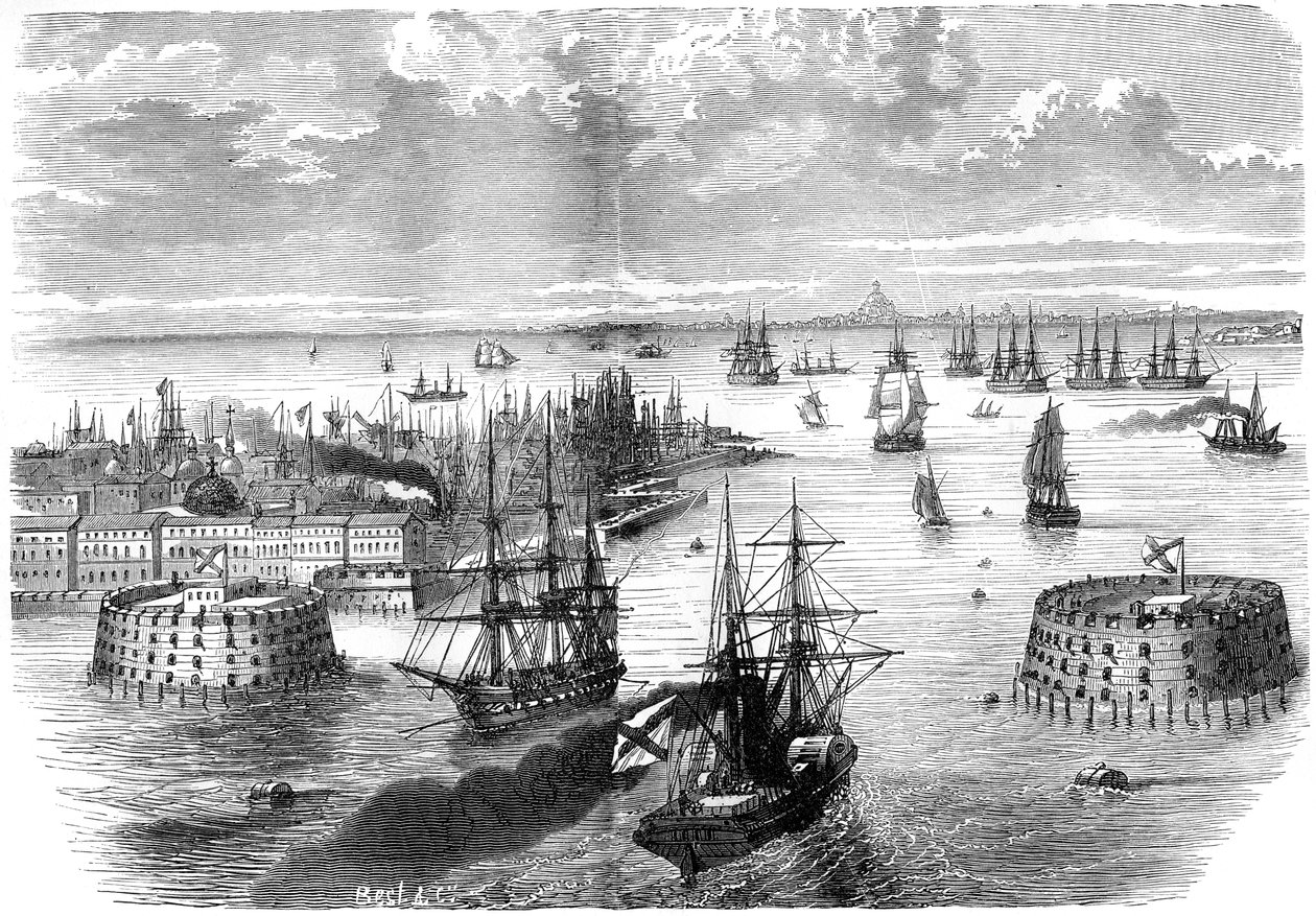 クロンシュタット、ロシア、1882年から1884年のビュー 作： 不明