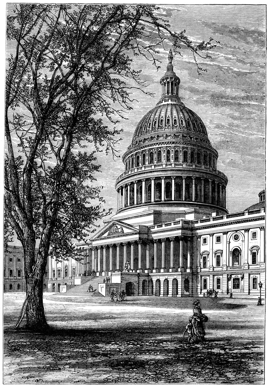 国会議事堂、ワシントンDC、アメリカ合衆国、c1880のビュー 作： 不明