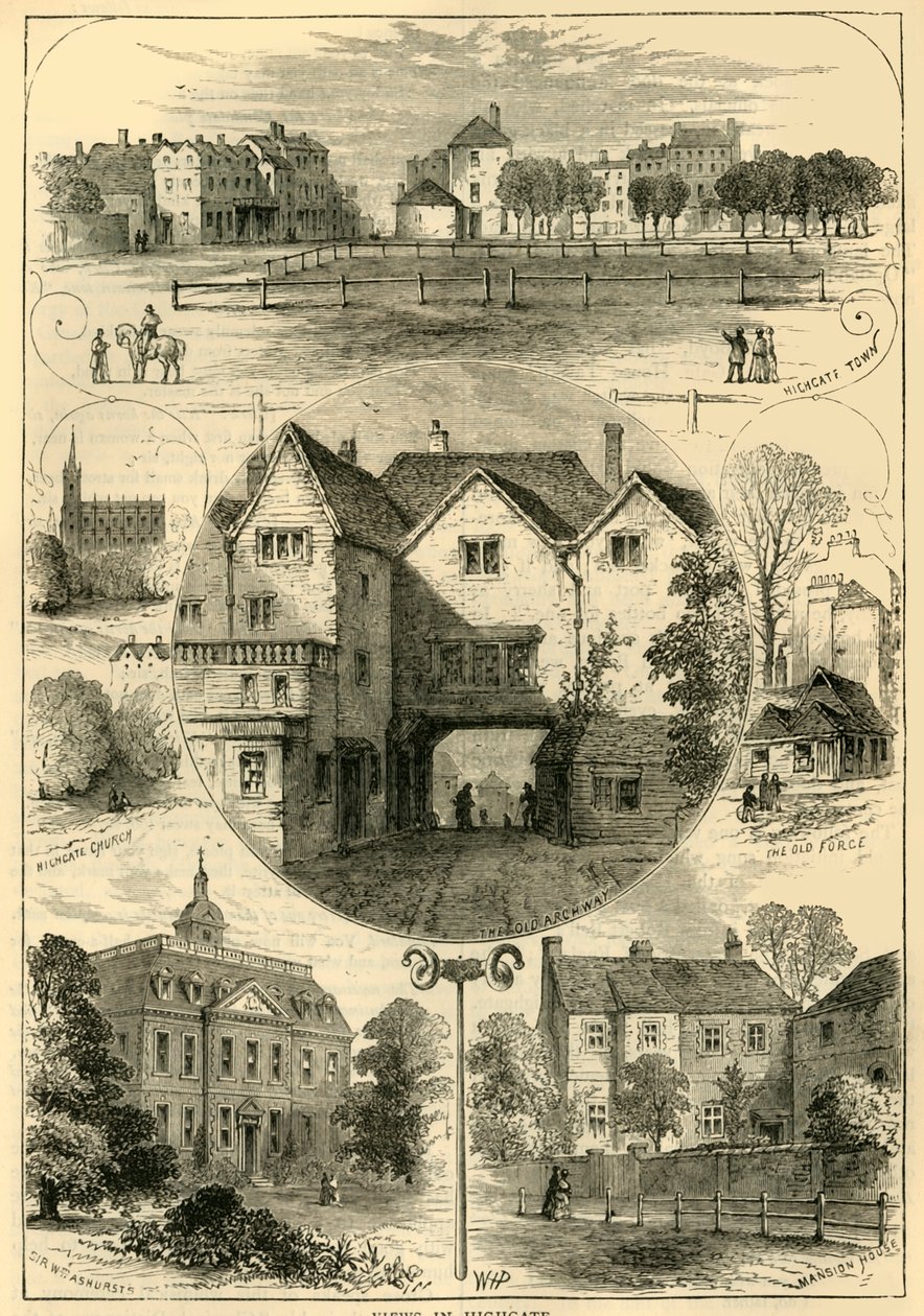 Highgate、c1876でのビュー。 作： 不明